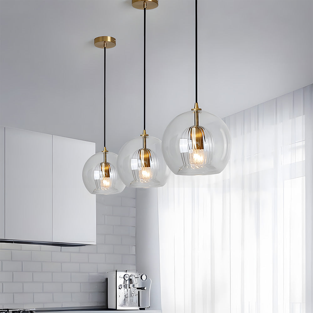 Spherical Glass Pendant Light