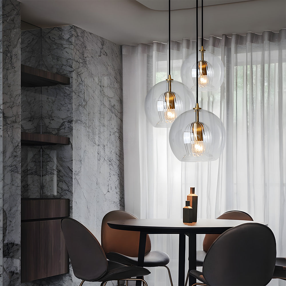 Spherical Glass Pendant Light