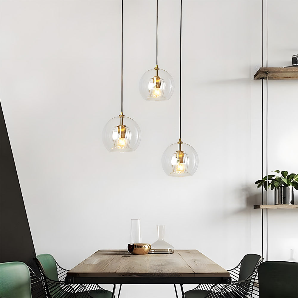 Spherical Glass Pendant Light