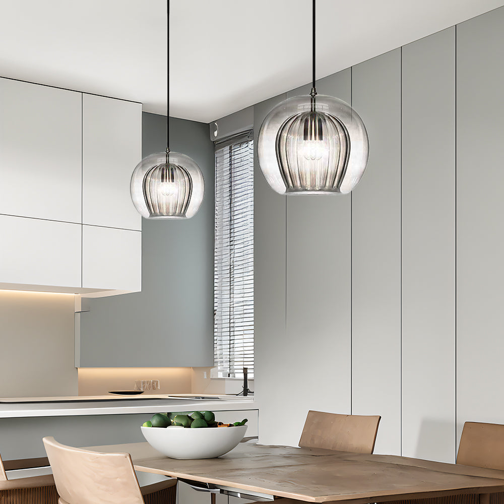 Spherical Glass Pendant Light
