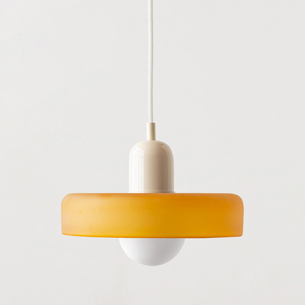 Colorful Bauhaus Glass Pendant