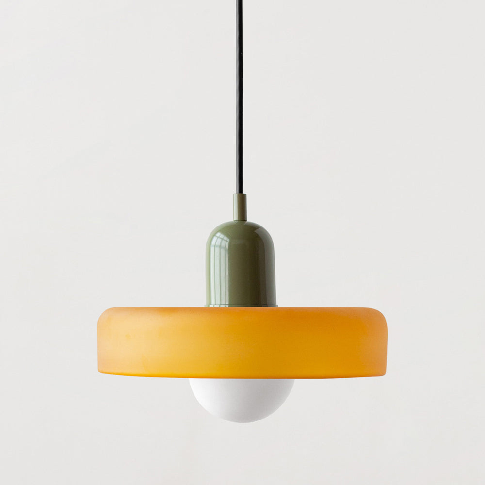 Colorful Bauhaus Glass Pendant