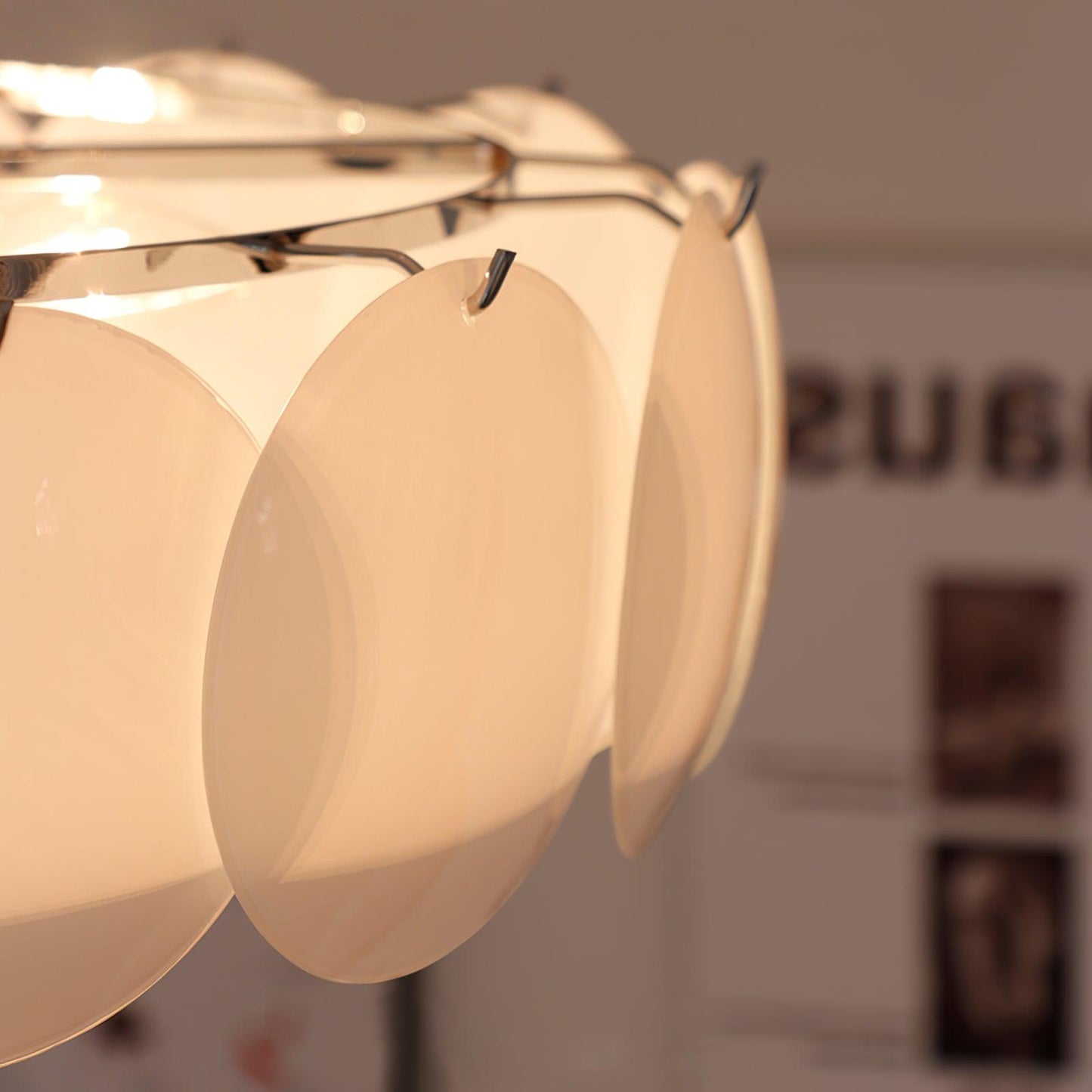 Petal Glass Semi-Flush Ceiling Light
