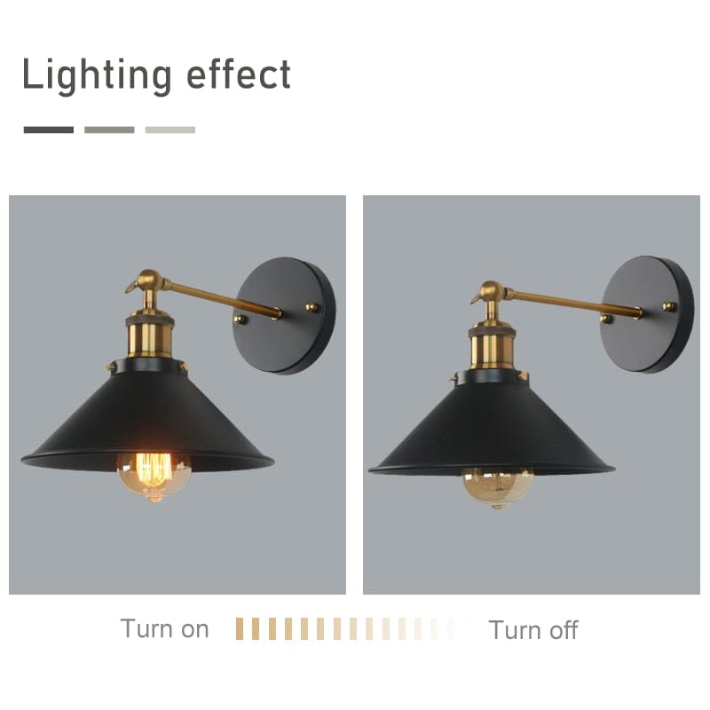 Retro Adjustable Wall Lamp with Switch
