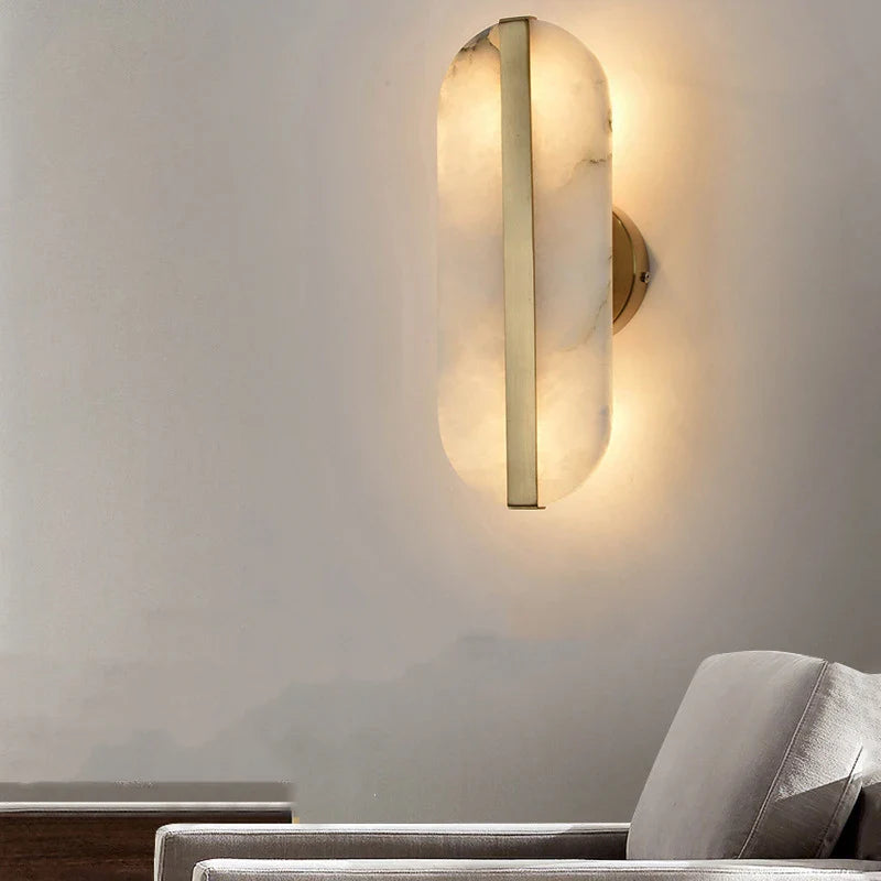 Sculpted Stone Glow Wall Light