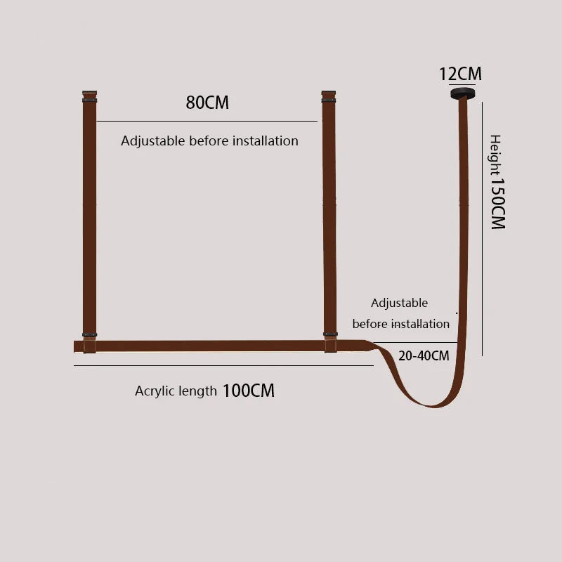 Luxury leather pendant lamp