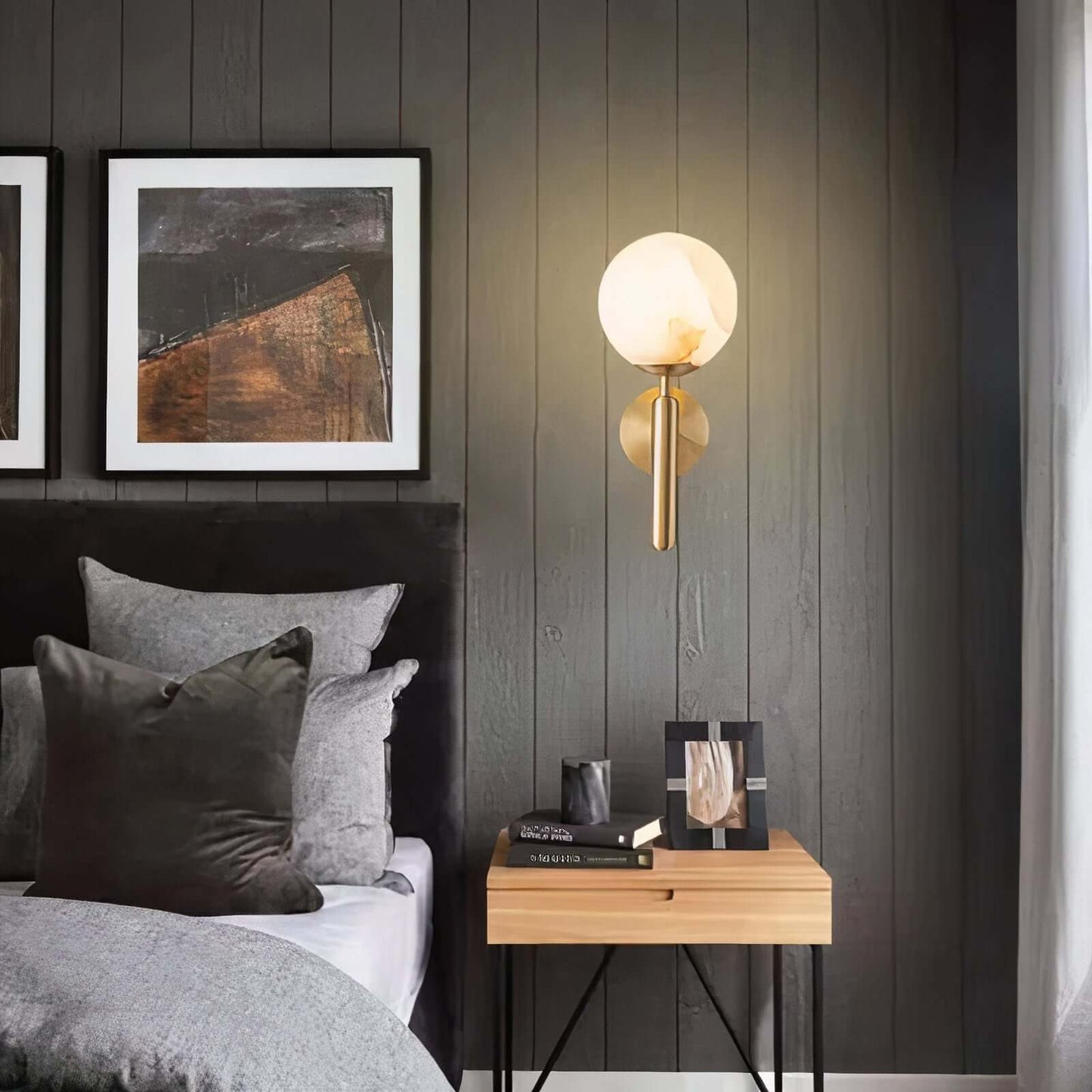 Neutral Shade Wall Fixture
