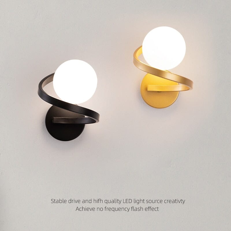 Black & Copper LED Wall Light