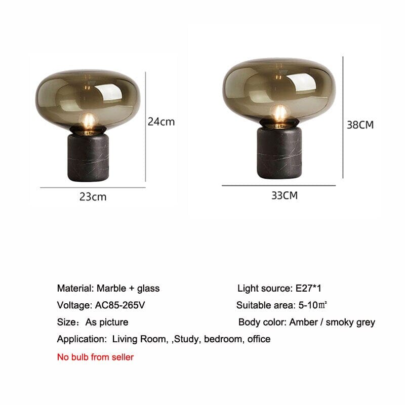 Marble Mushroom-Style Table Lamp