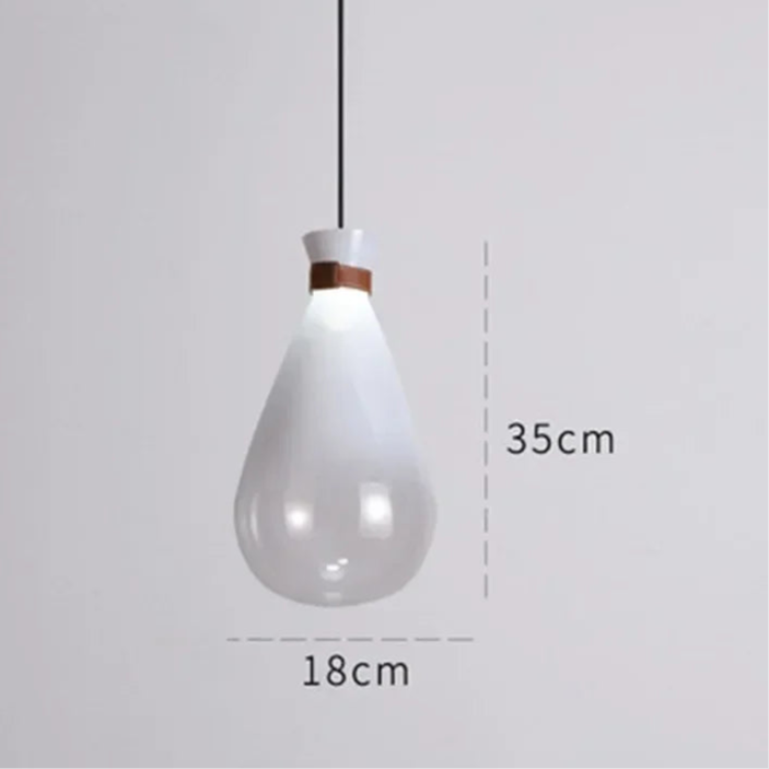 Minimalist glass pendant lamp