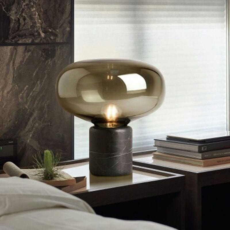 Marble Mushroom-Style Table Lamp