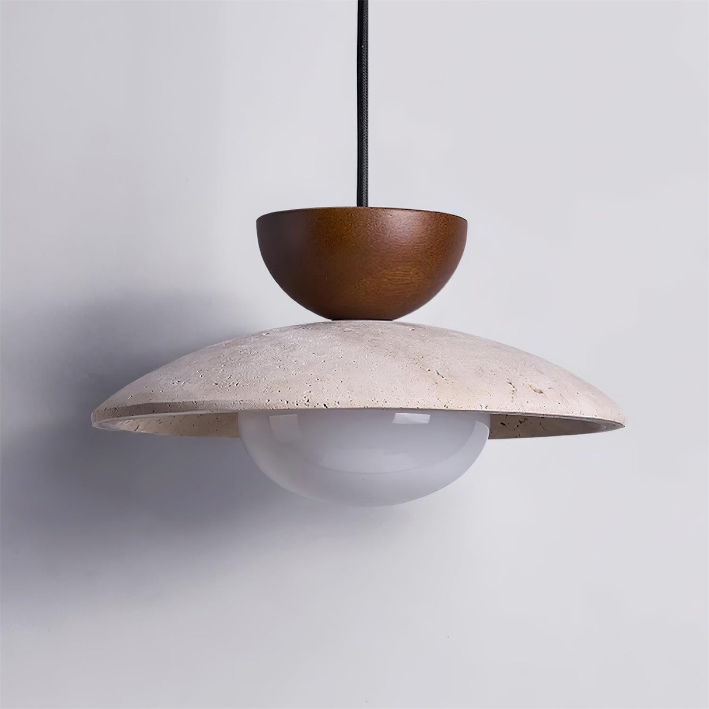 Modern Travertine Glass Pendant Light