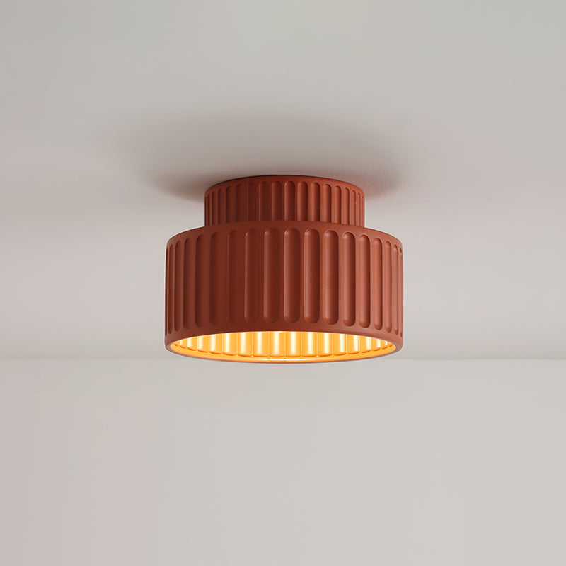 Vintage Fabric Drum Ceiling Lamp