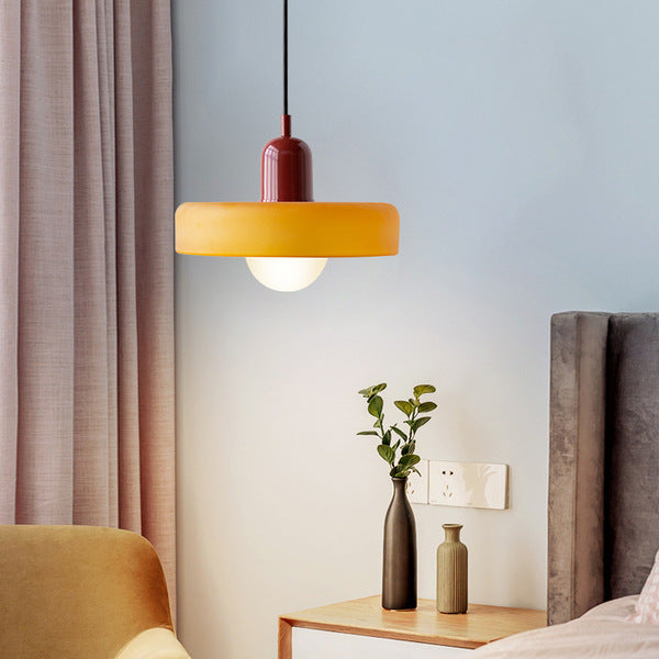 Colorful Bauhaus Glass Pendant