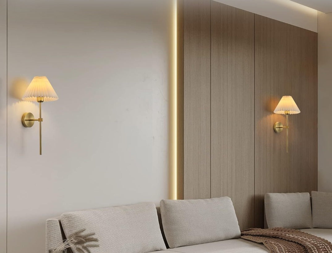 Bronze Linen Wall Sconce