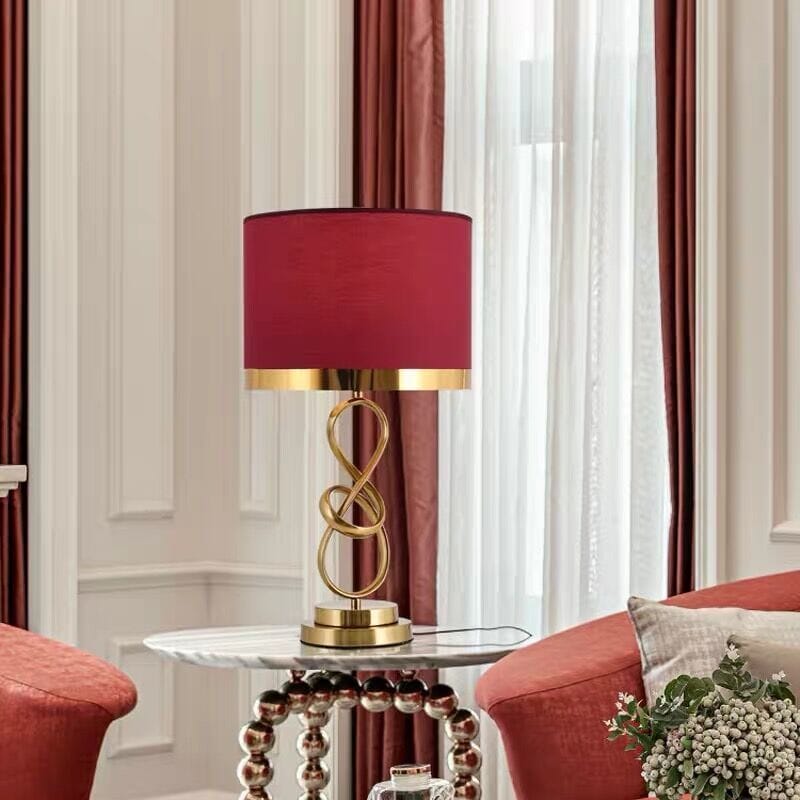 Romantic Fabric Shade Table Lamp