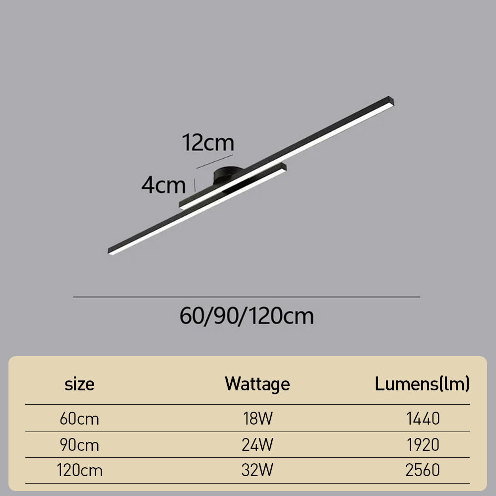 Elongated Aluminum LED Ceiling Light