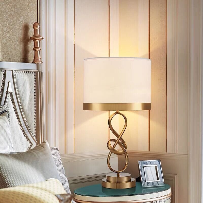 Romantic Fabric Shade Table Lamp
