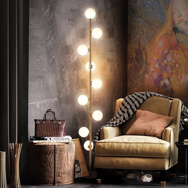 Decorative Glass Orb Floor Lamp