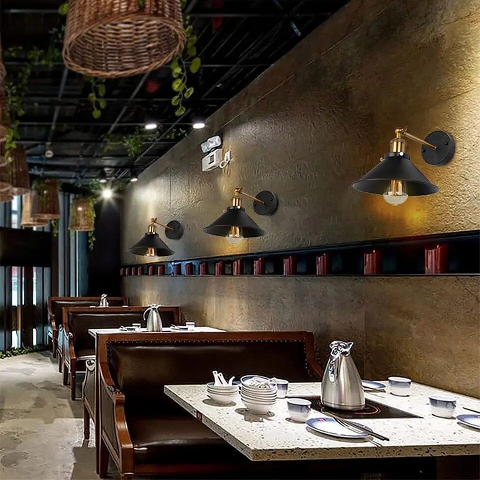 Retro Adjustable Wall Lamp with Switch