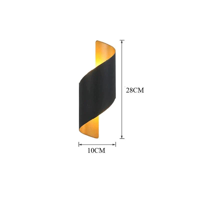 Spiral Design LED Wall Sconce