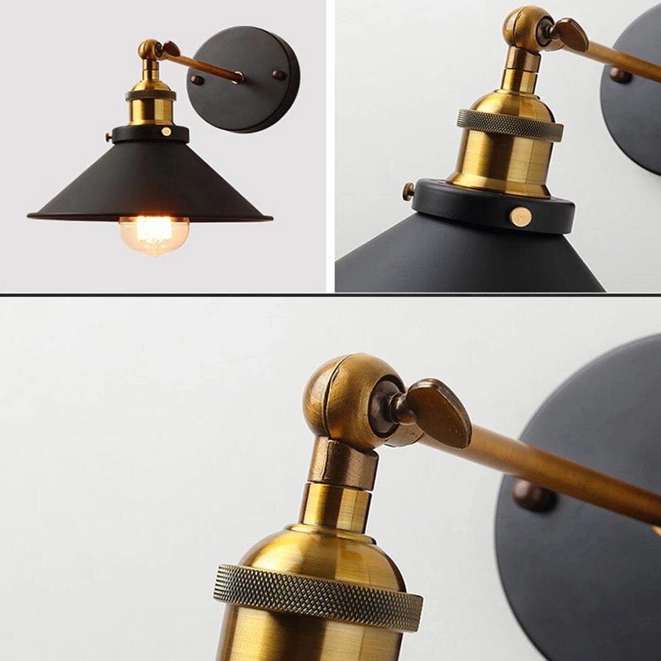 Retro Adjustable Wall Lamp with Switch