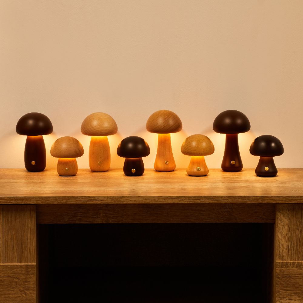 Fungara Scandinavian Wood Table Lamp