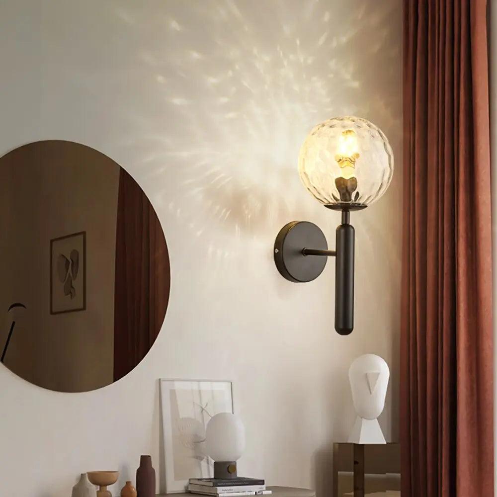 Ophira Modern Glass Globe Wall Light