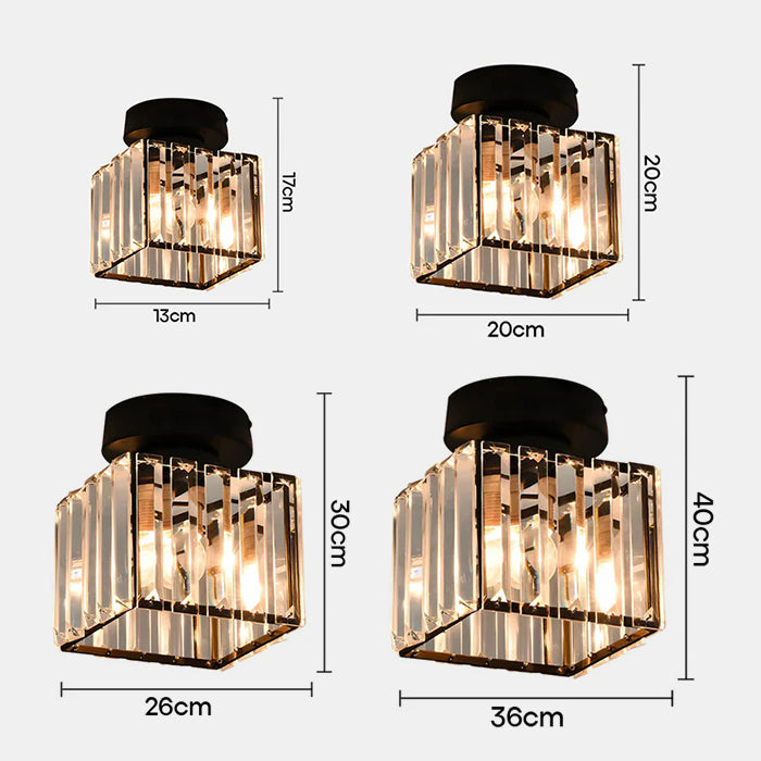 Set of 2 Crystal Ceiling Lights