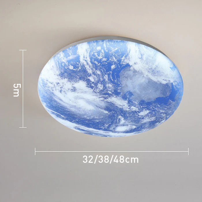 Moon-Inspired Art Deco Ceiling Light