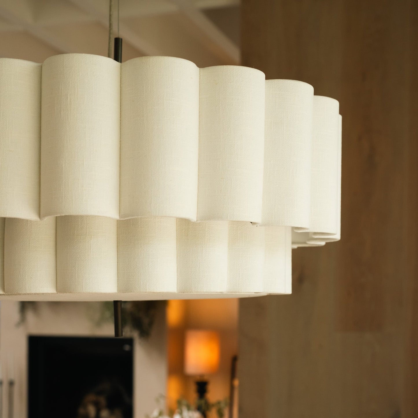 Large Scalloped Pendant Light