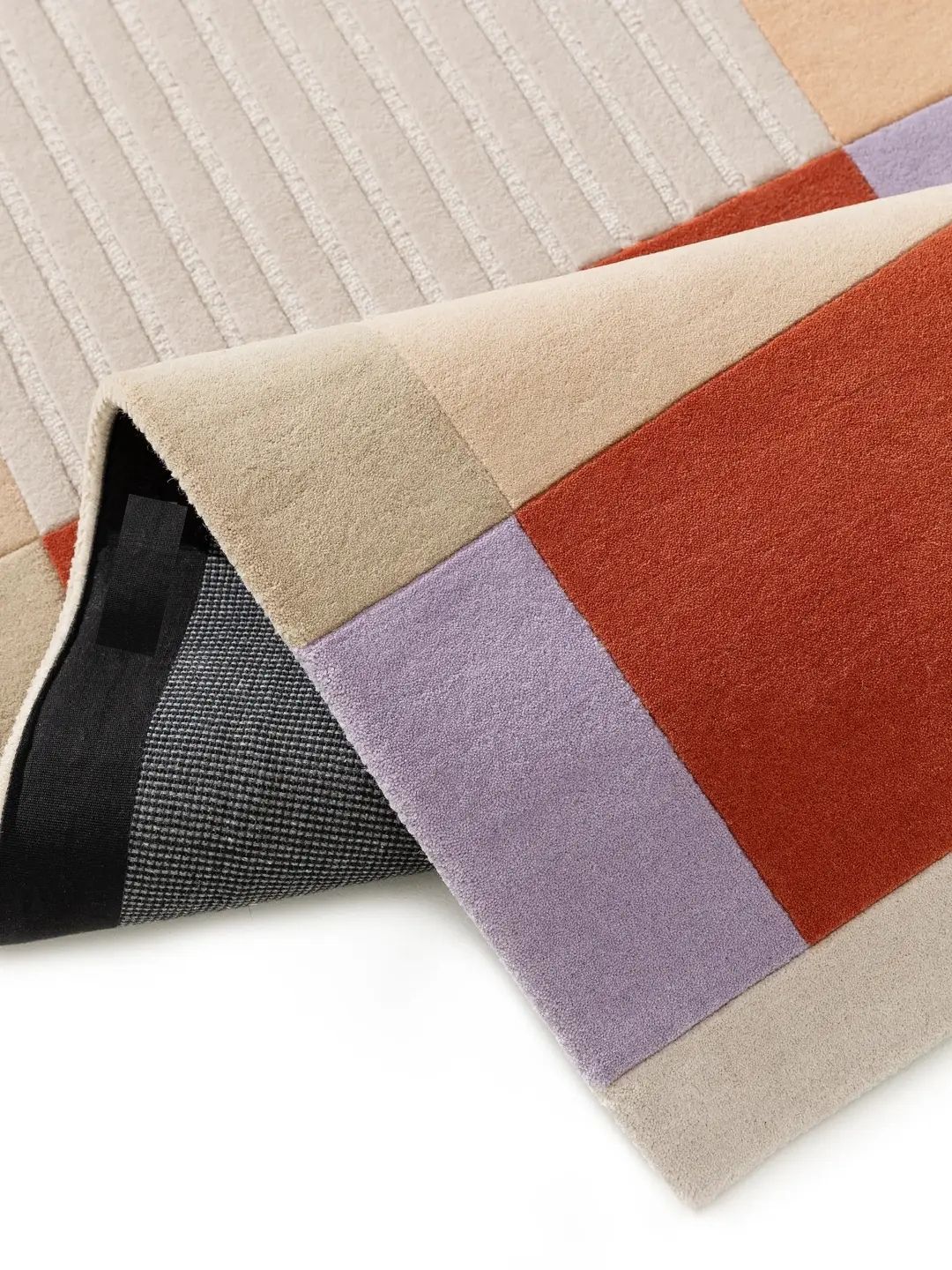 Modern wool rug multicolor design