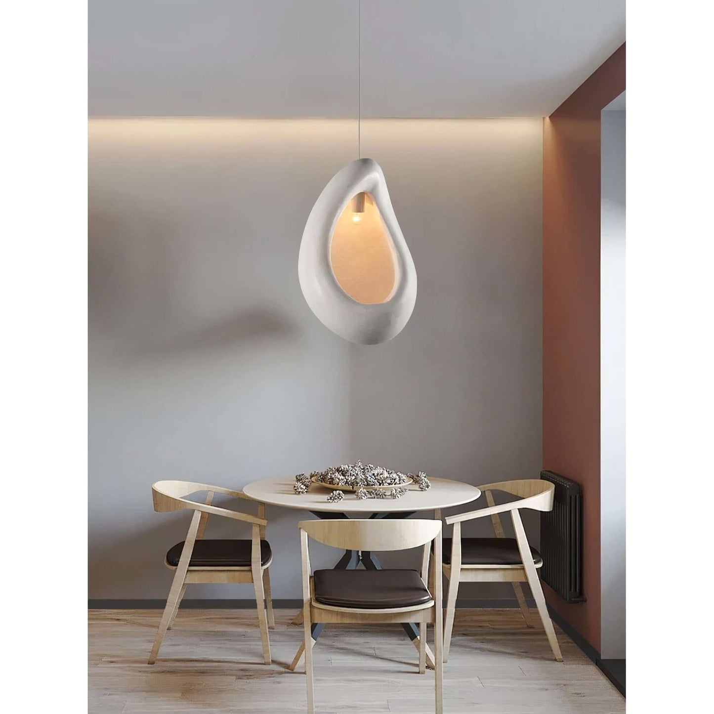 Linen Scallop Pendant Light