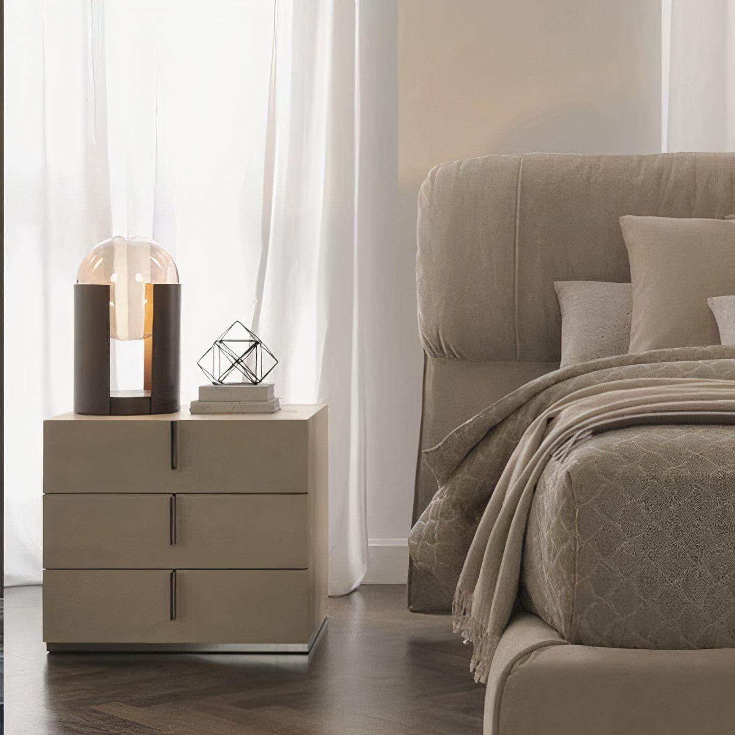 Soft Glow Ceramic Bedside Light