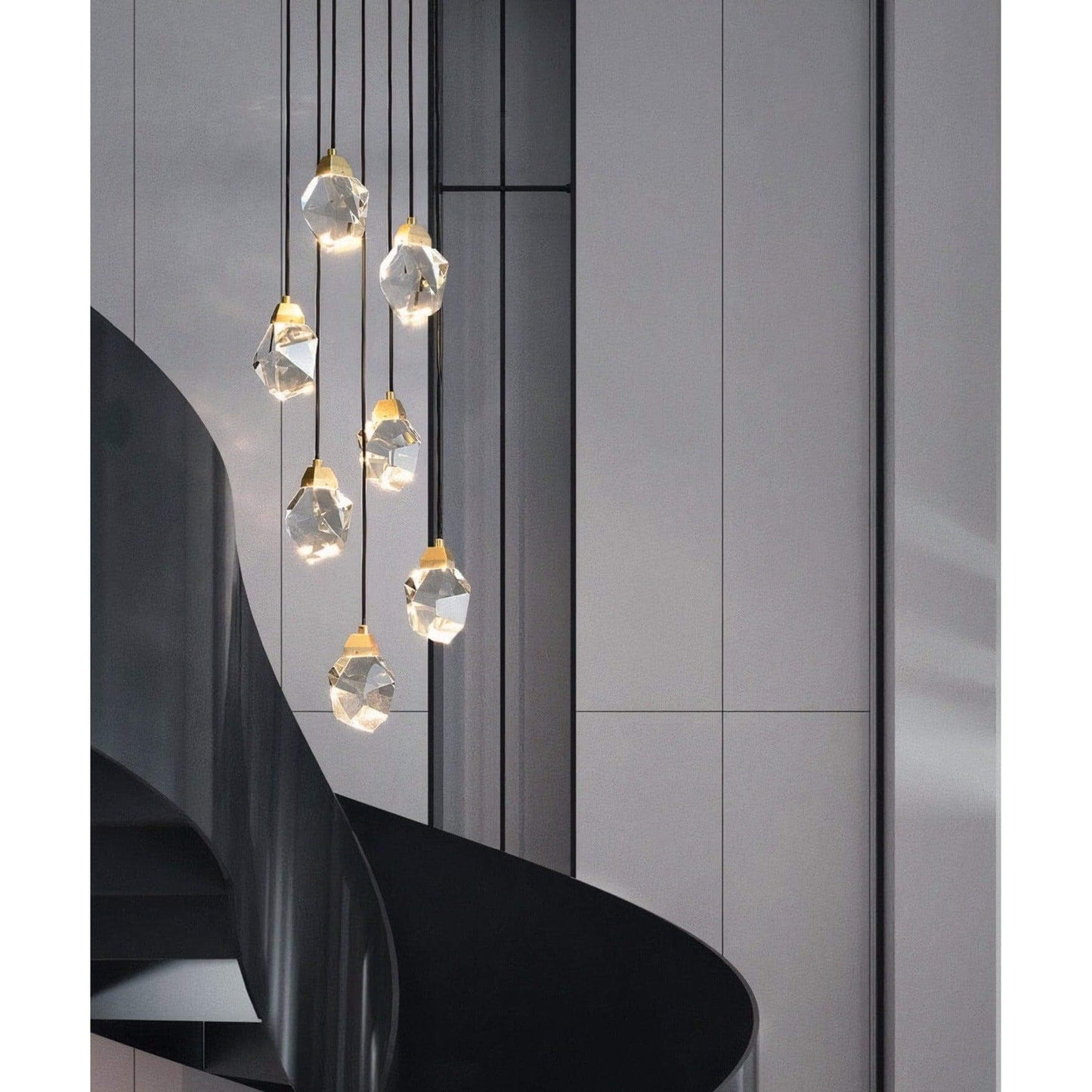 Scalloped Linen Pendant Light