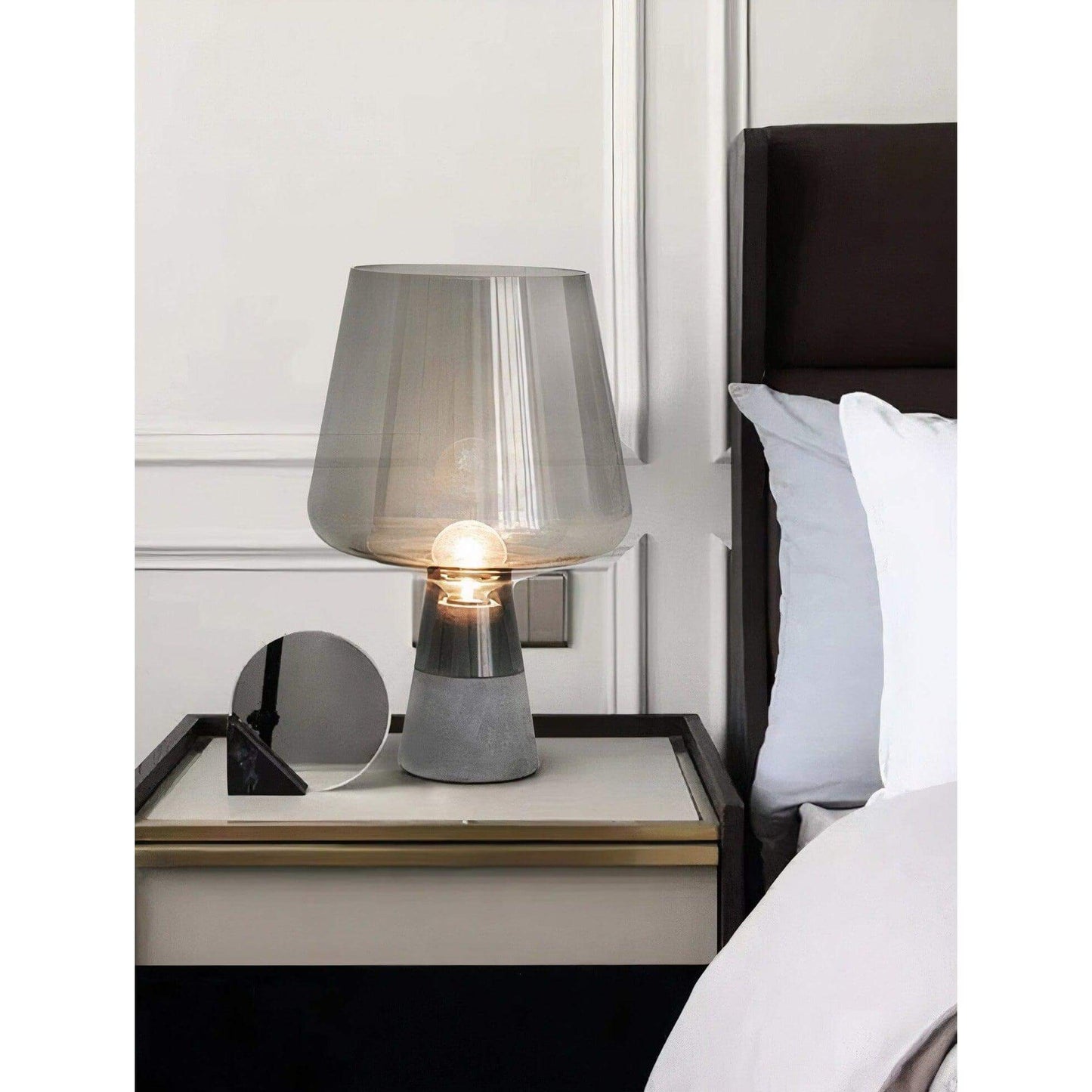 Cream Ceramic Dome Table Lamp
