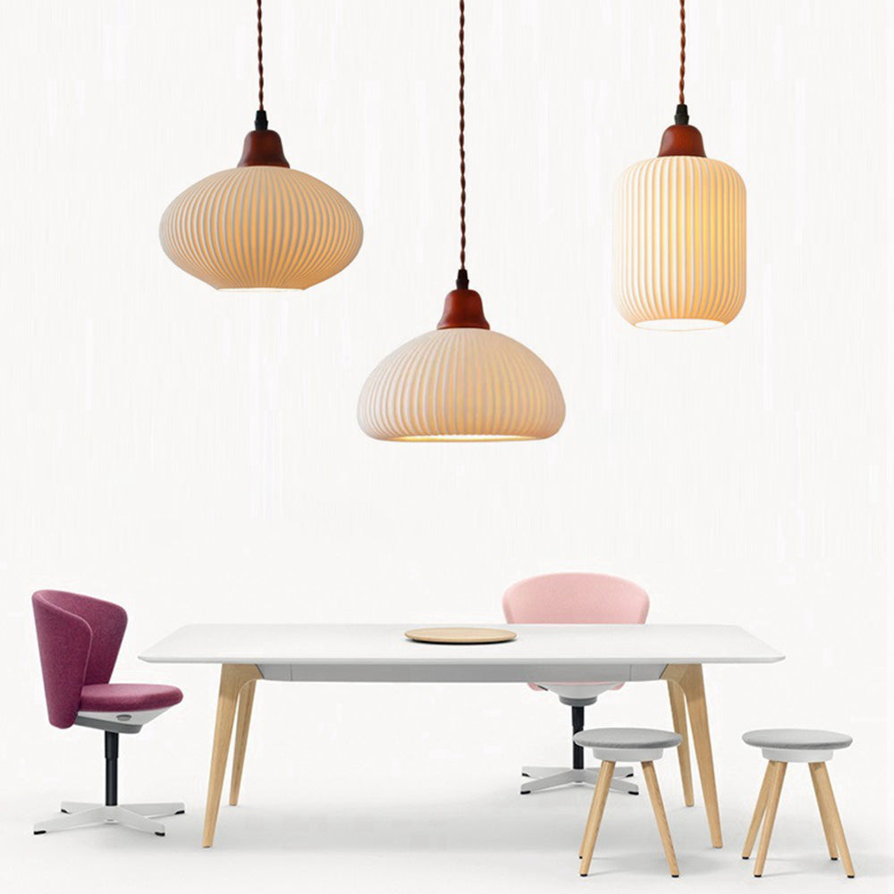 Handcrafted White Ceramic Light