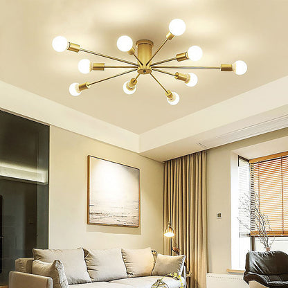 Gold Iron Bedroom Chandelier