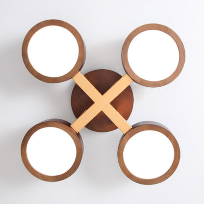Wood Frame LED Ceiling Light