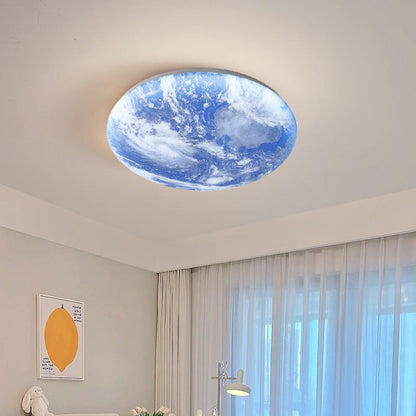 Moon-Inspired Art Deco Ceiling Light