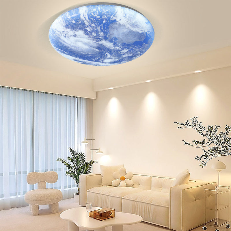 Moon-Inspired Art Deco Ceiling Light