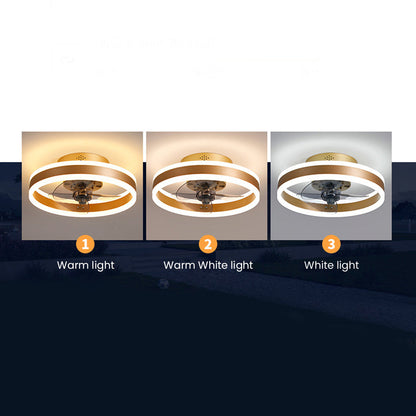 Flush Mount Ceiling Fan with LED