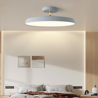 White Semi-Flush LED Light