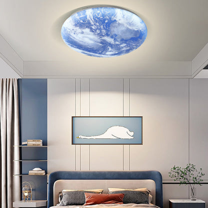 Moon-Inspired Art Deco Ceiling Light