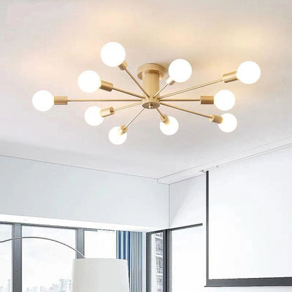 Gold Iron Bedroom Chandelier