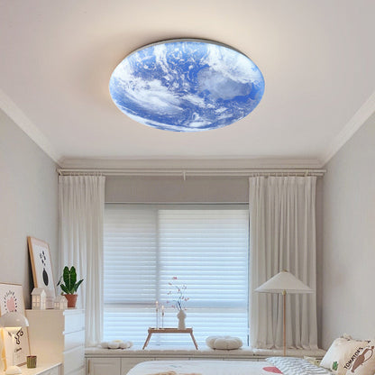 Round LED Ceiling Lamp with Moonlight Effect