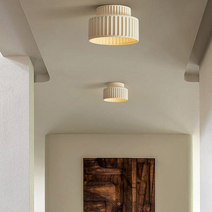 Vintage Fabric Drum Ceiling Lamp