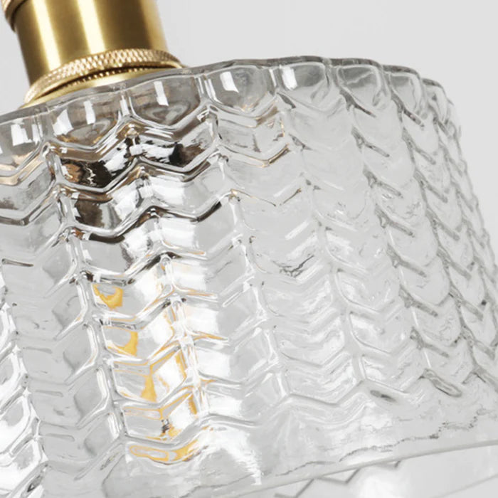 Textured Glass Cylinder Pendant