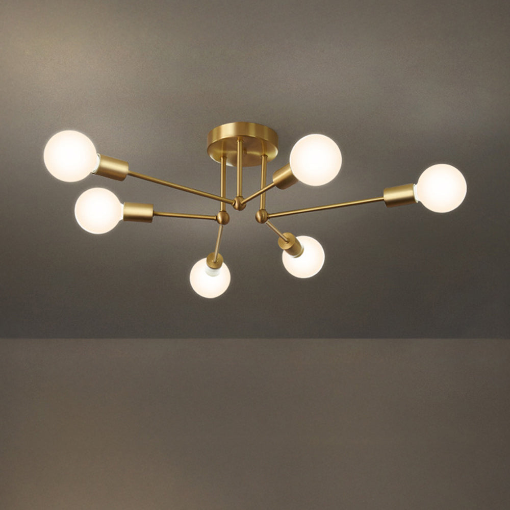 Gold Cluster Iron Ceiling Light