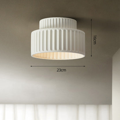 Vintage Fabric Drum Ceiling Lamp